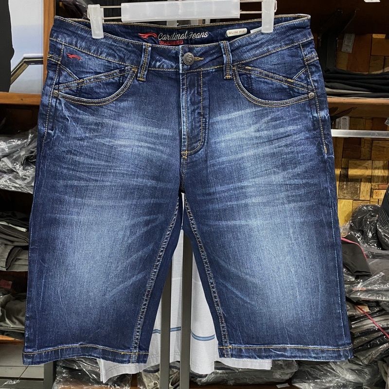 Cardenal Celana Pendek Jeans Pria Jumbo 39-44 Premium