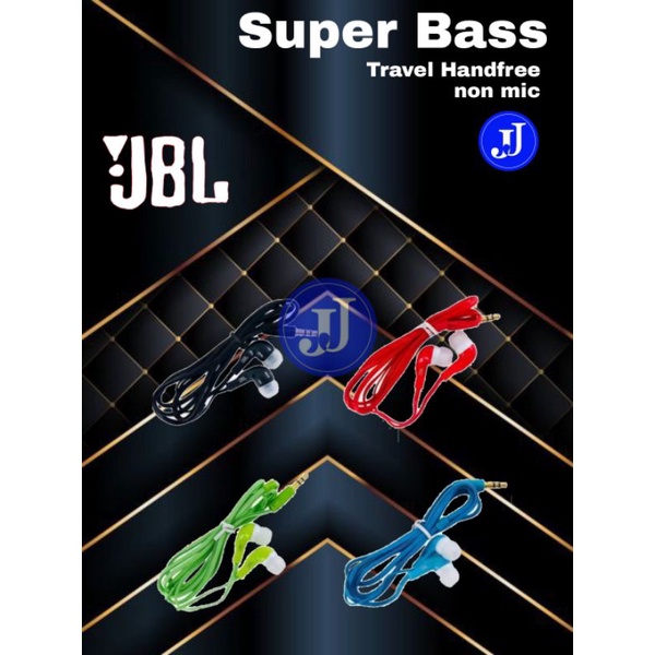 HF TOPLES JBL HANDSFREE HEADSET EARPHONE TANPA MIC SUPER BASS