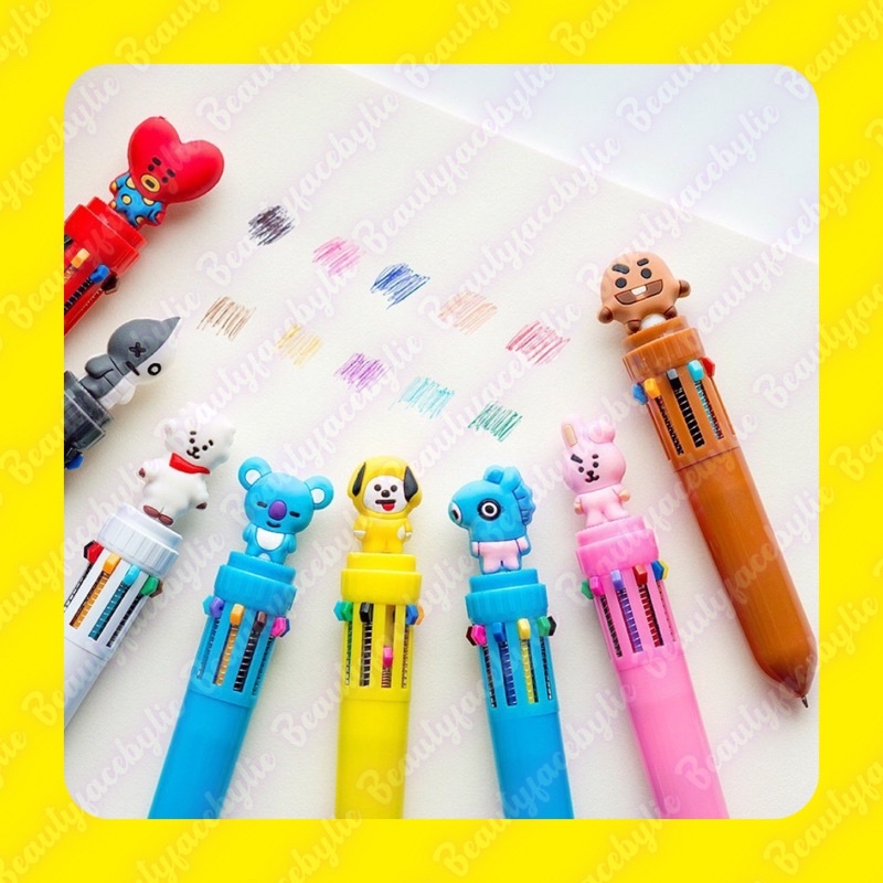 Pena Pulpen Gel Karakter 10 Warna