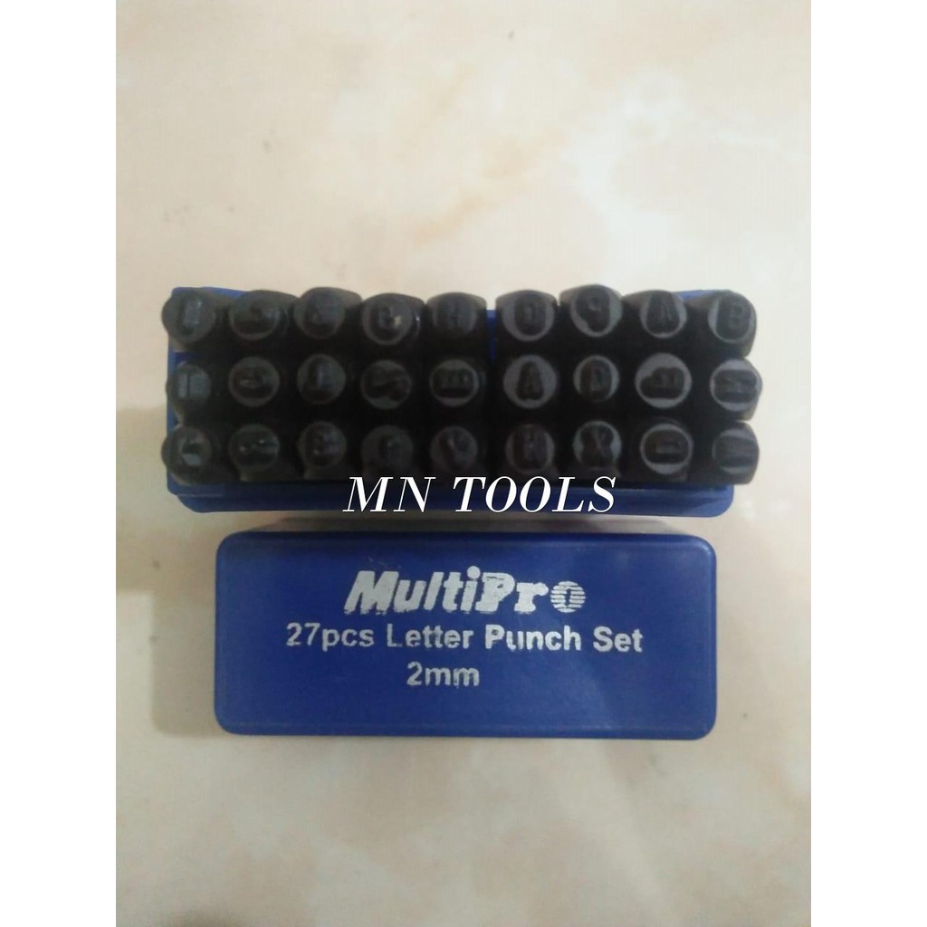 Satu Set Alat Ketok Nomor Angka Huruf Mesin 2 MM Letter Punch