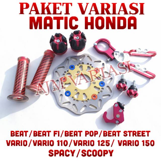 PAKET AKSESORIS VARIASI MATIC HONDA 6 ITEM BEAT VARIO BEAT FI VARIO 125 SPACY SCOOPY