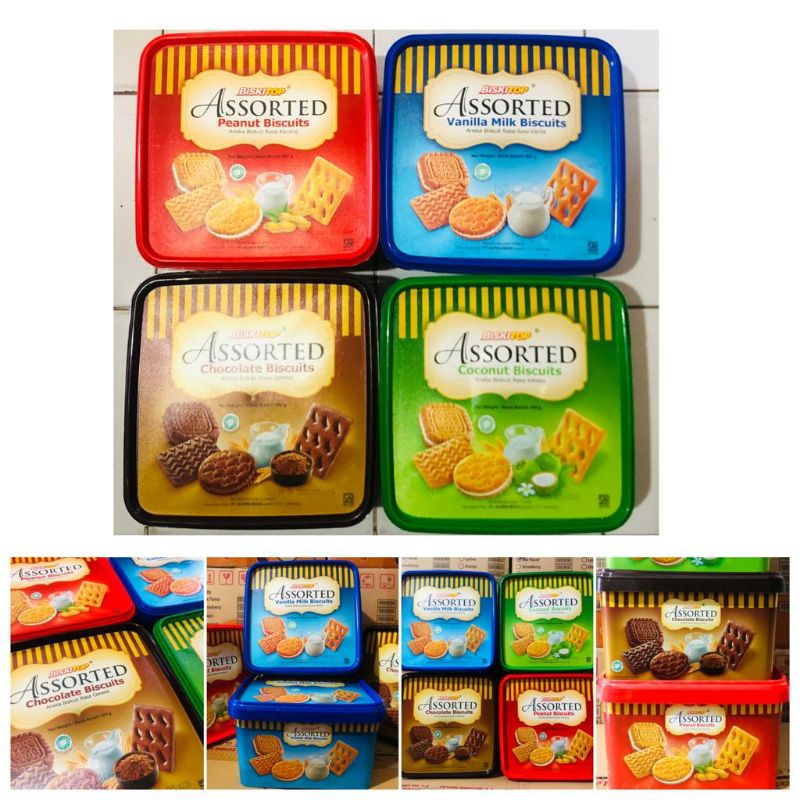Kue Kaleng Murah - PVC Assorted Ember Kotak - Biskuit Aneka Rasa Biskitop