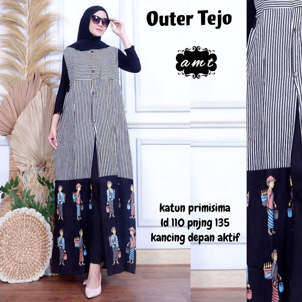 Long Outer Batik Katun by Butik Batik Solo Bahan Katun kode LONG OUTER BATIK TEJO