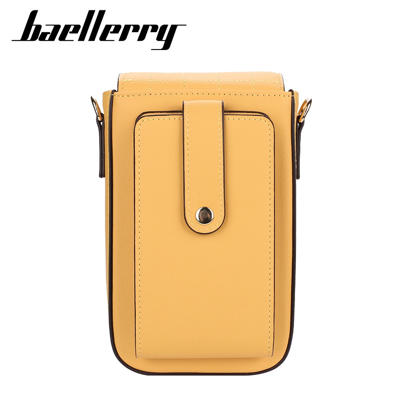 [BISA COD] BAELLERRY N8612 Tas Selempang Wanita Tas Handphone Sling Bag Kulit PU Leather Premium