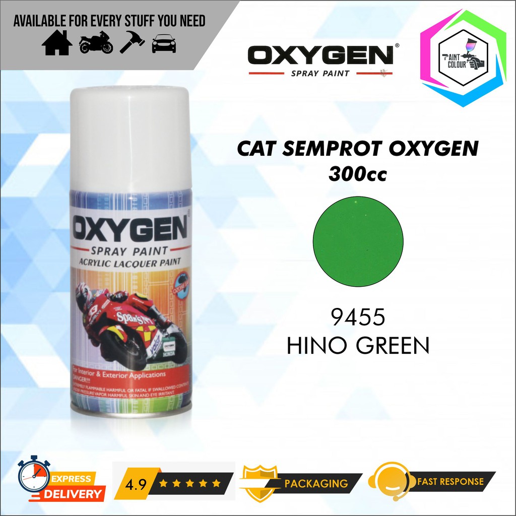 Cat Semprot / Pylox OXYGEN Acrylic Spray Paint - 9455 Hino Green