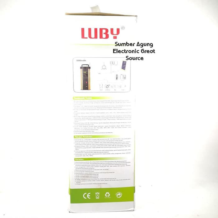 Luby L910 Emergency Solar Multi Fungsi Papan Solar Lampu Emergency