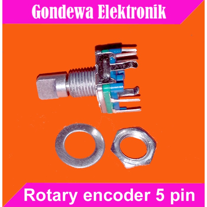 Rotary encoder half axis 5 pin, 15mm potensio digital EC11