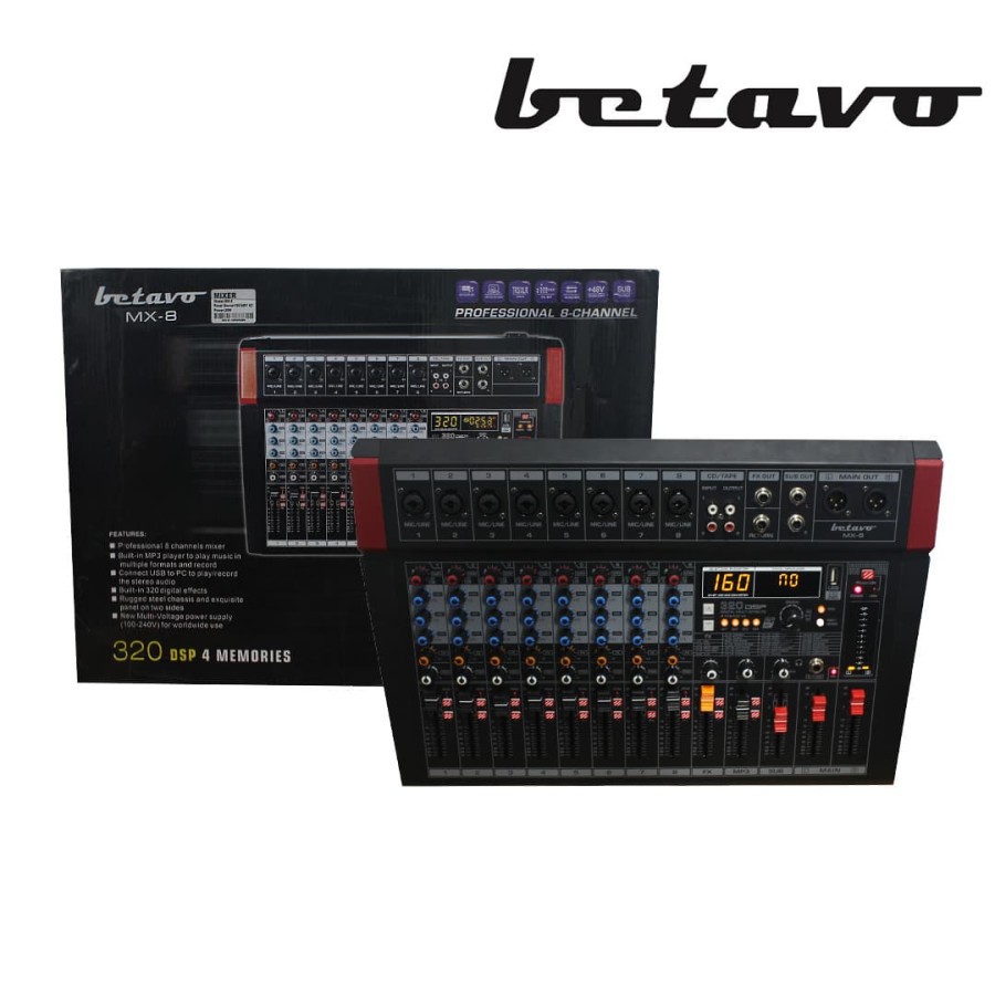 PROFESSIONAL MIXER AUDIO 8 CHANNEL BETAVO MX 8