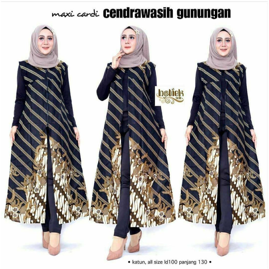 Long Cardy Batik Kekinian Bahan Katun Halus Simpel Elegan Cocok Untuk Segala Acara Harga Murah