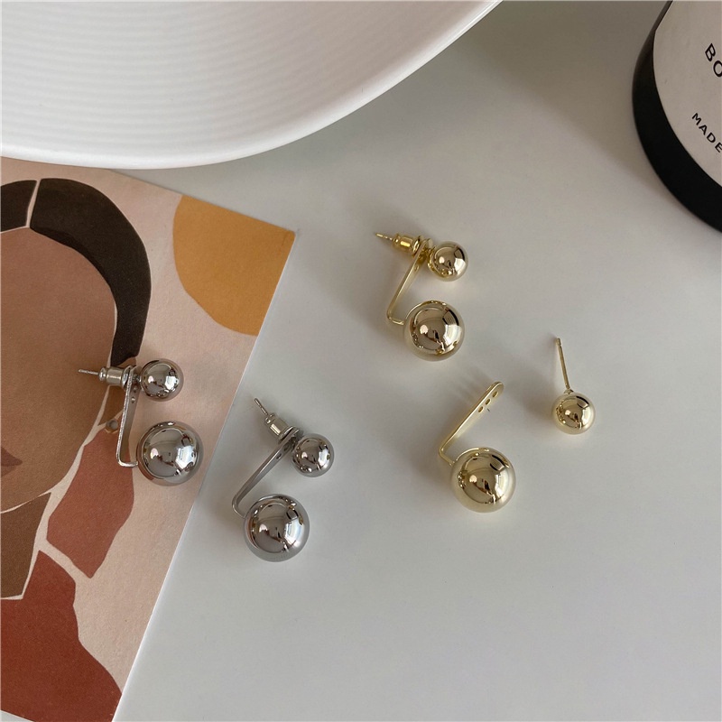 Anting Tusuk Gantung Temperament Bahan Metal Desain Minimalis Untuk Wanita