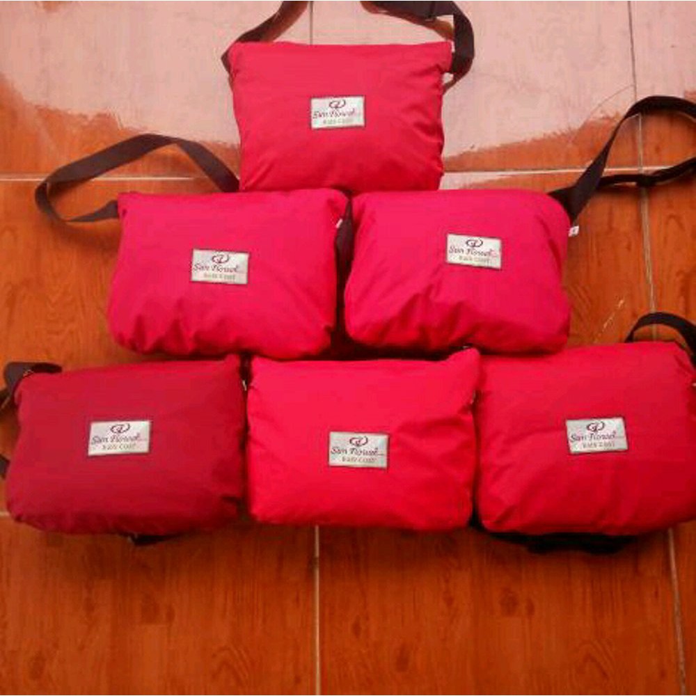 jas hujan sun flower khusus warna merah - pink - hijau tosca Termurah