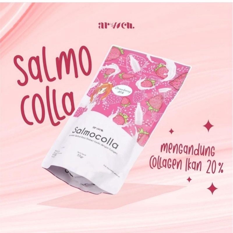 ARVVEN SALMOCOLLA , MINUMAN COLLAGEN STRAWBERRY MILK