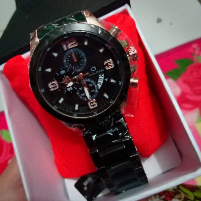 Jam cowok Charles Delon original tanggal aktif free box jam by zellshop