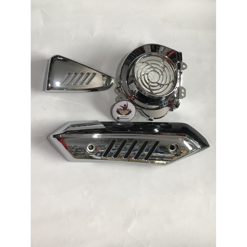 cover tutup kipas crome plus knalpot Variasi beat f1 scopy fi spacy fi