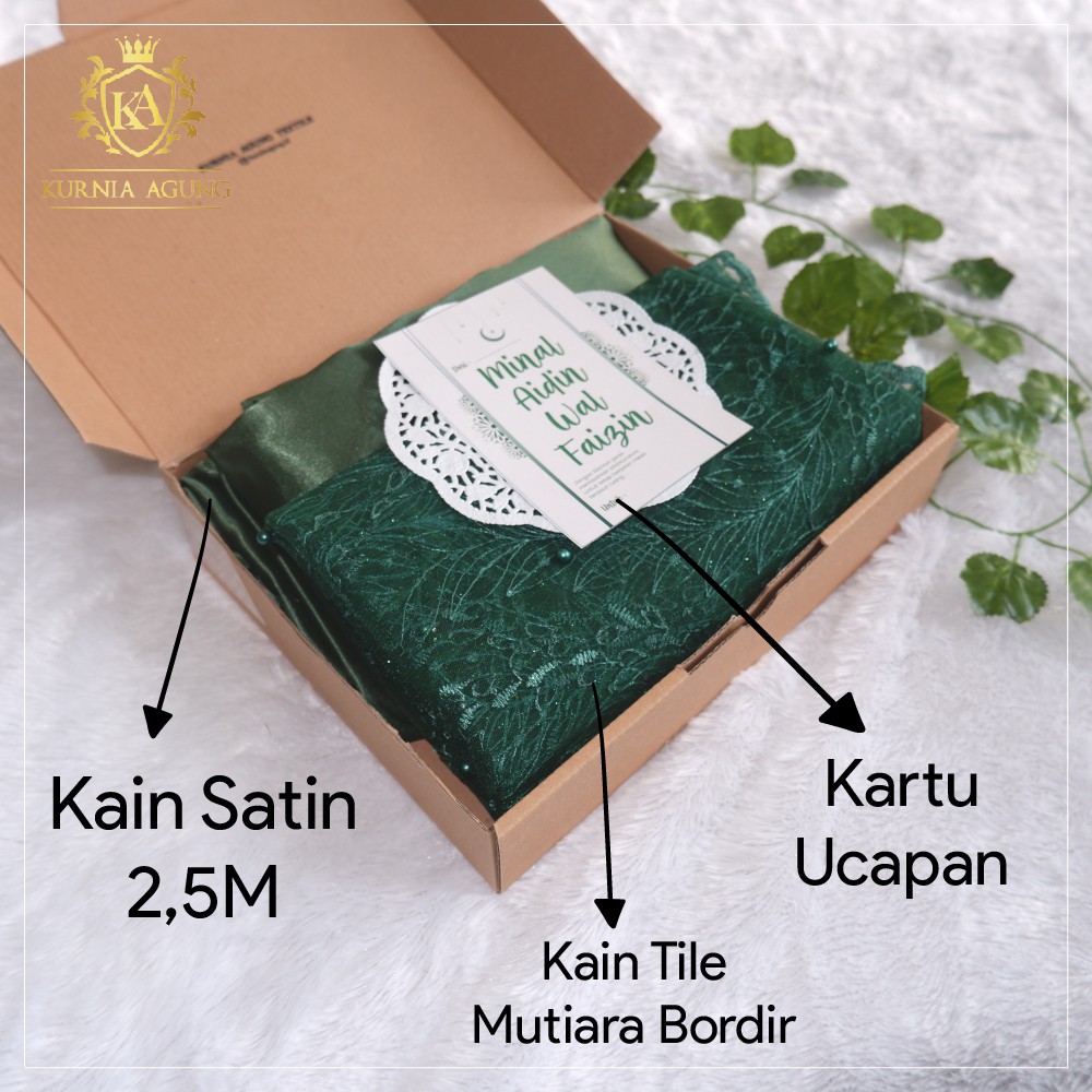 Lebaran Hampers Box 2022 Bahan Kain Gamis Pesta Muslim Hadiah Hari Raya Idul Fitri Parcel Ramadan