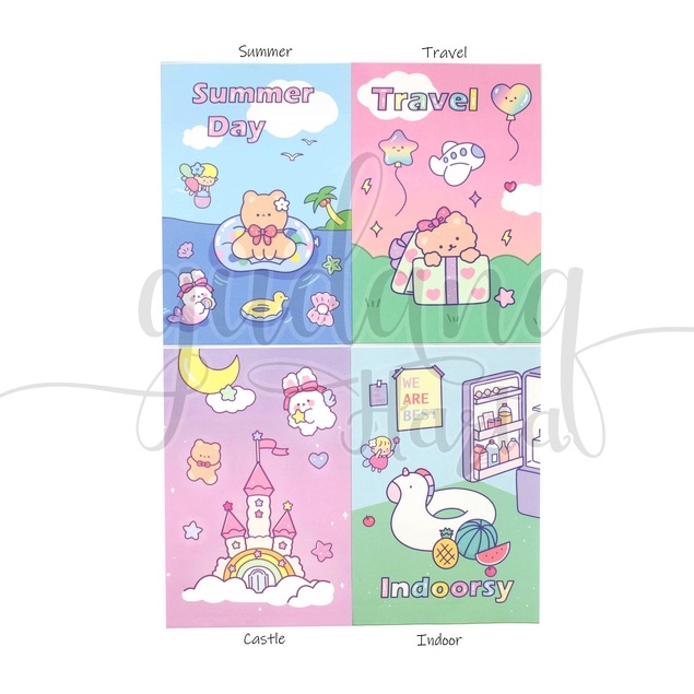 

GCC Paper Bag Summer Bear Tas Kertas Bungkus Kue HadiahSerbaguna GCC 507805