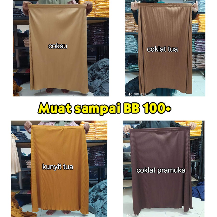 MUAT BB 100 KG!!! Rok plisket ukuran xxl super jumbo bigsize