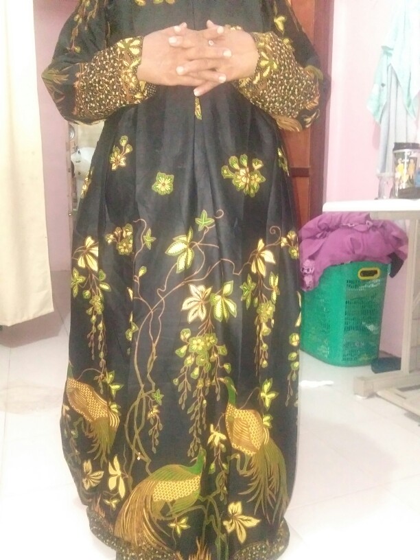 Gamis Batik Sriwedari Maxi Bumil/busui Katun Sogan Allsize & Jumbo