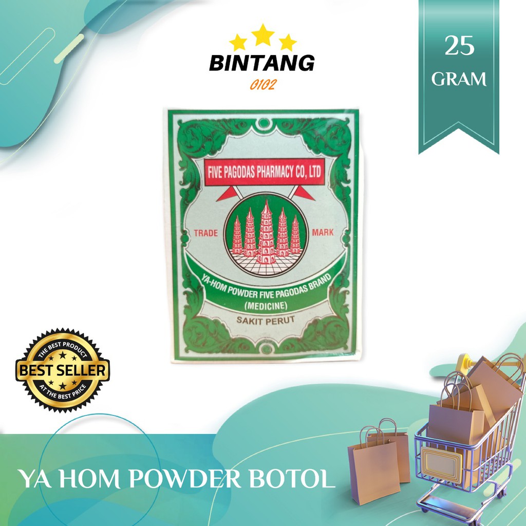 Botol Obat Sakit Perut Puyer Lima Pagoda - Obat Mual, Diare