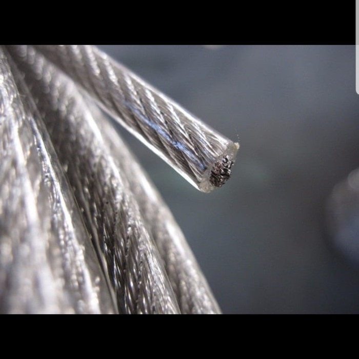 8MM 8 MM KAWAT SELING SLING BAJA LAPIS PLASTIK PVC WIRE ROPE GALVANIS