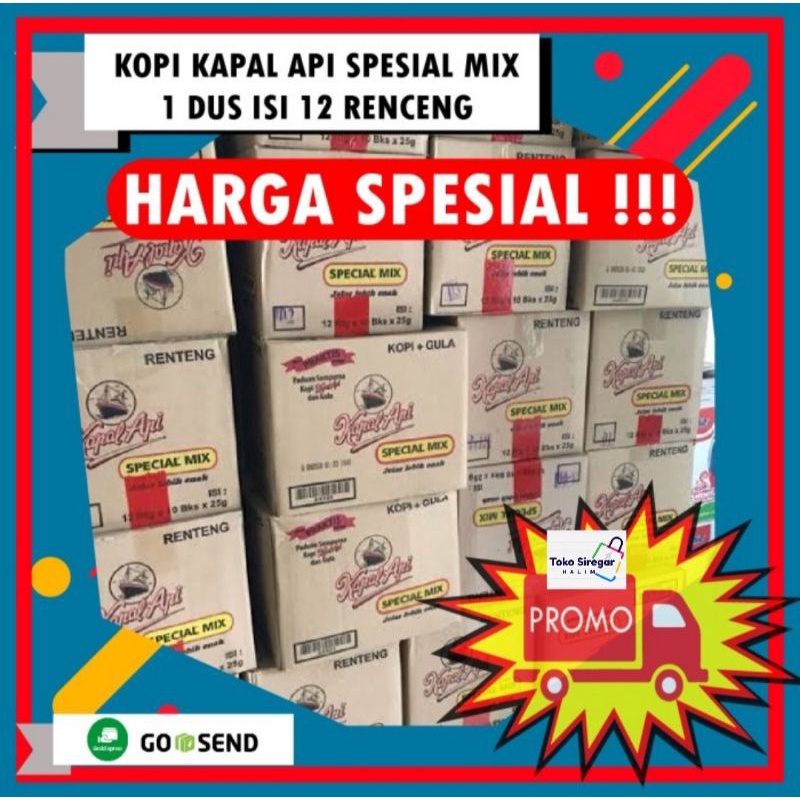 

Kopi Kapal Api Special Mix 1 Dus 12 Renceng | Kopi Hitam + Gula 120 Sachet Termurah