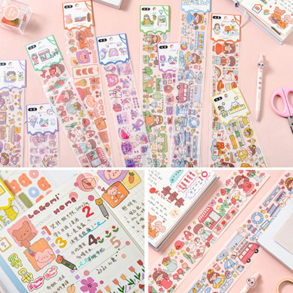 Solighter Kartun Lucu Kreatif DIY Craft Notebook Album Jurnal Washi Paper