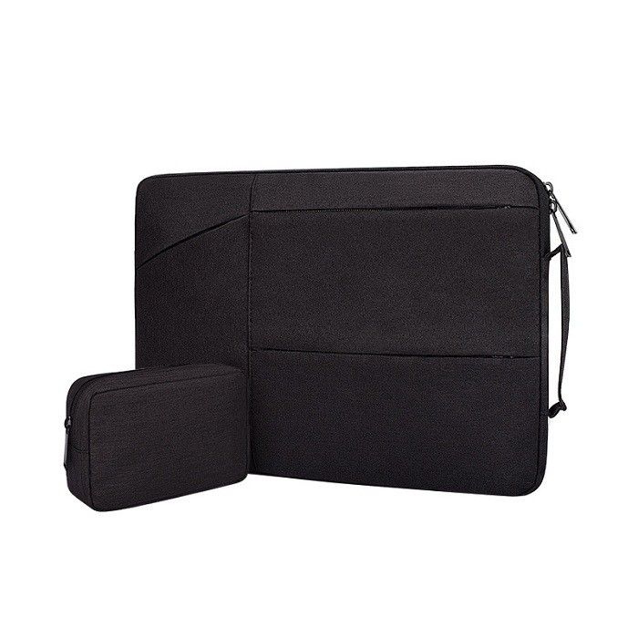 Tas Laptop 13,3 inch Softcase Pocket Jinjing With Pouch Waterproof - Black