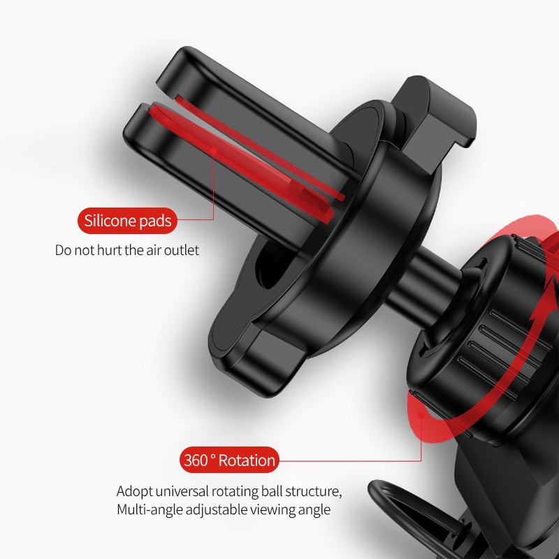 Stand Holder Smartphone Universal Model Lipat 6 Titik Untuk Ventilasi Ac Mobil