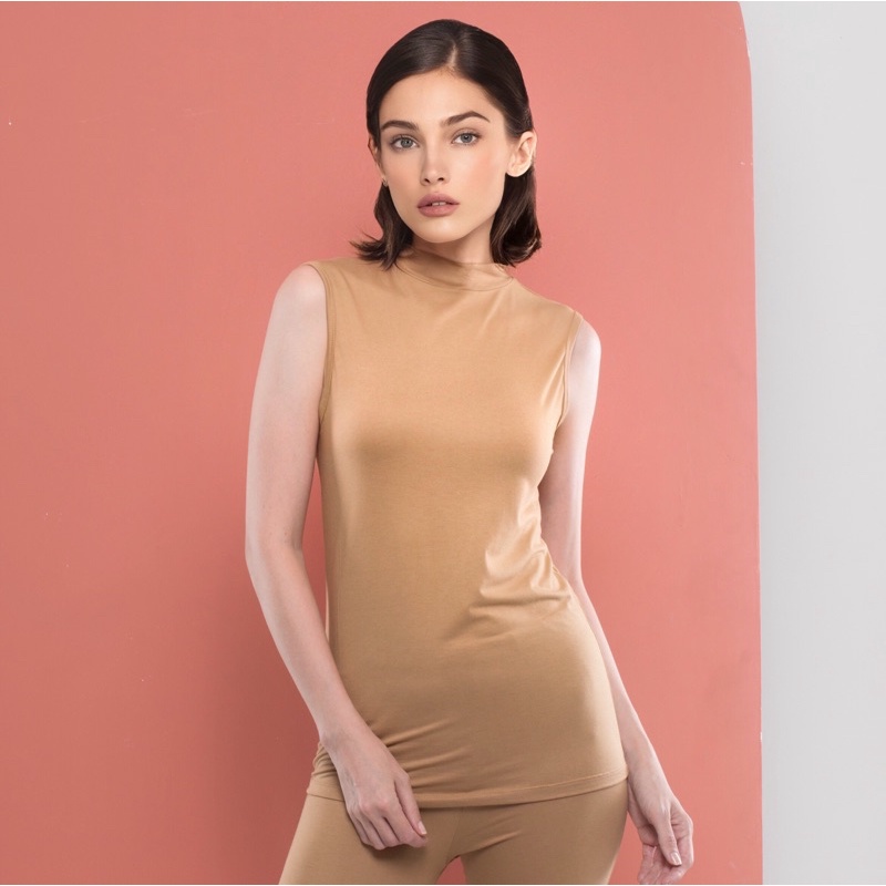 Manset Kaos Tanpa Lengan Turtleneck  JADECLOVER 706