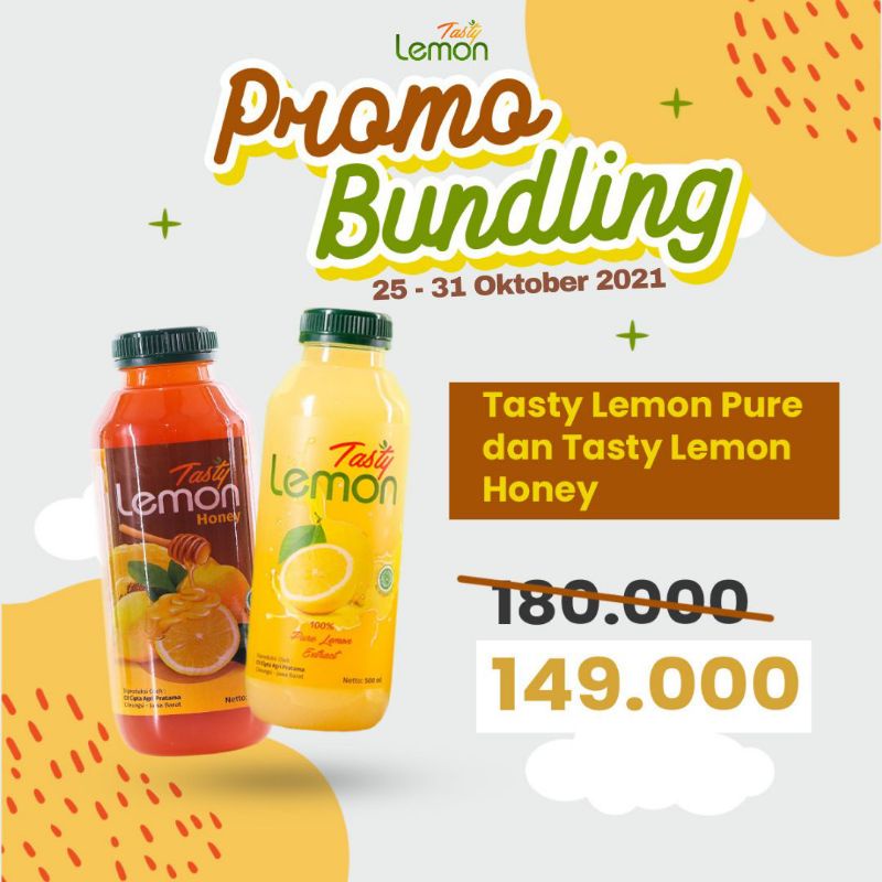 

PROMO BUNDLING Tasty lemon pure 500ml & Tasty Lemon Honey 500ml