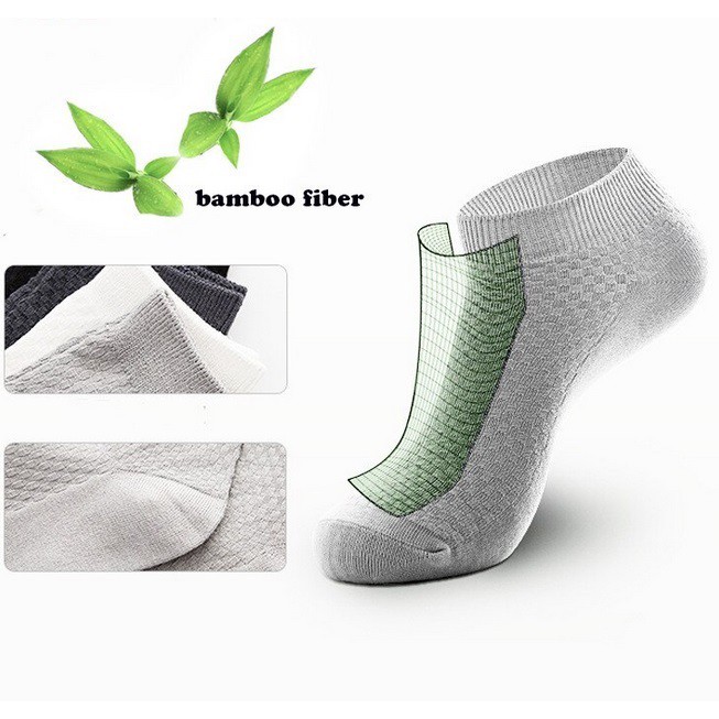 Kaos Kaki Original Serat Bambu Arang Bamboo Pendek Semata Kaki Sock