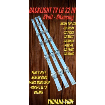 BACKLIGHT TV LED LG 32LB550A 32LB550 32LF550A 32LF550 32LB561T 32LY340