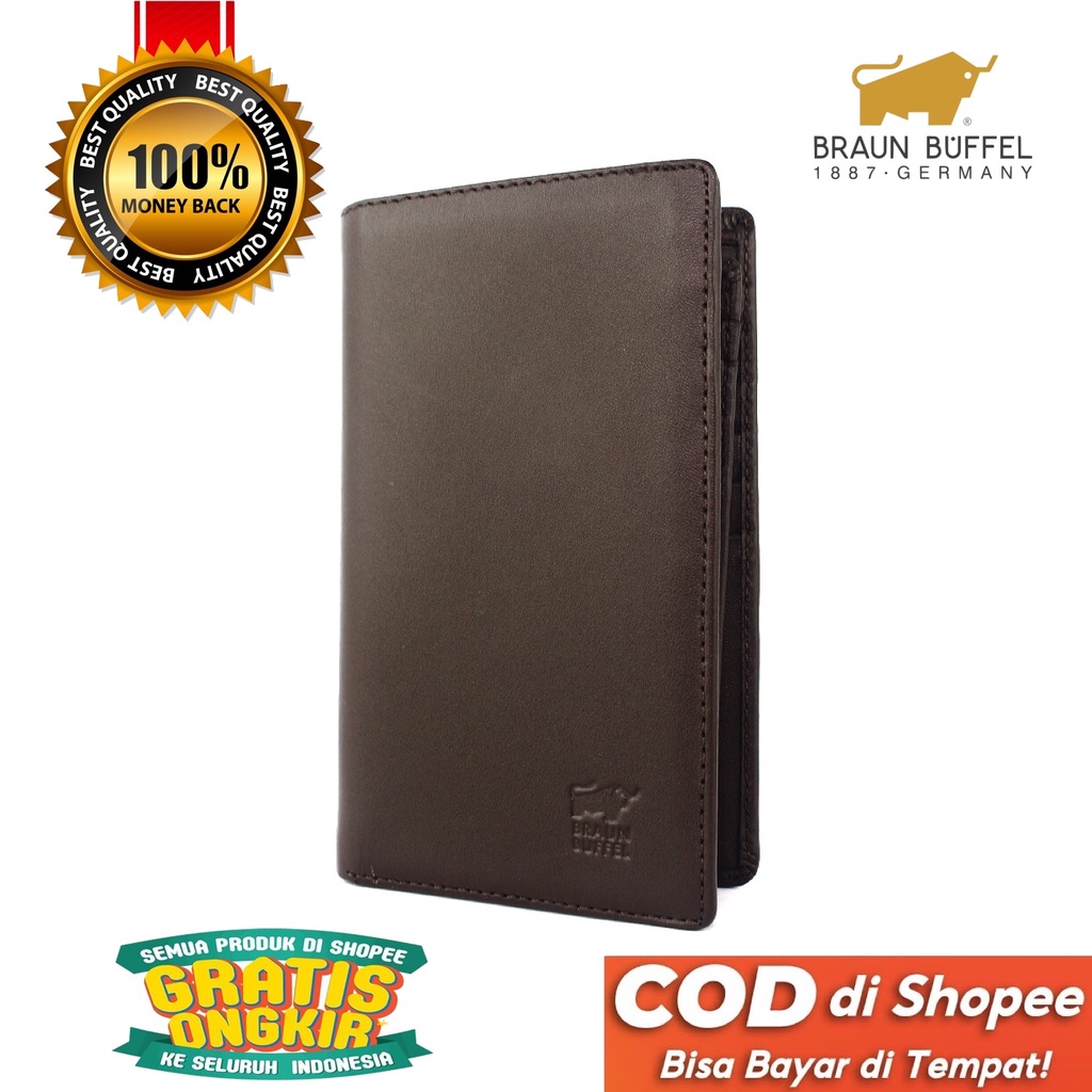 TOKOKOE - Dompet Pria model Tanggung bahan Kulit Premium Dompet Lipat - BB 604 Brown