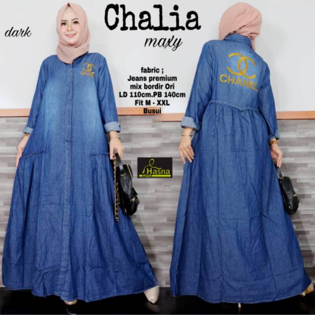 Gamis jeans ori/gamis jeans wash