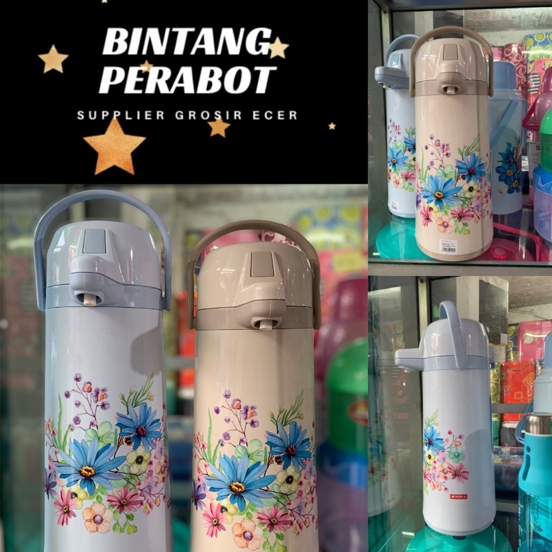 LION STAR- Termos Air Panas Pencet / Pompa 2 -2.5 Liter / Termos Air Panas Lion Star / Tempat Wadah 