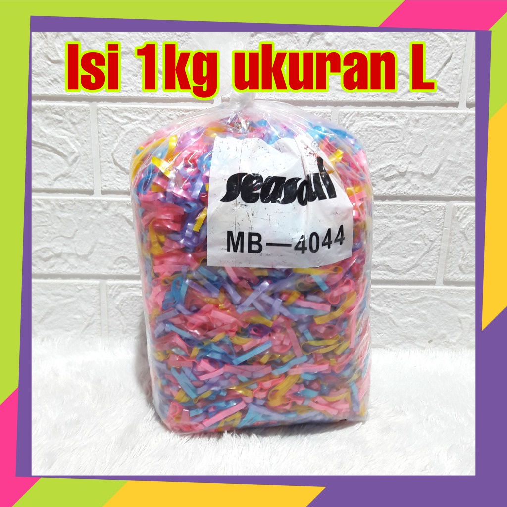 

1440 [Grosir] @1kg karet Jepang ukuran L warna warni bening