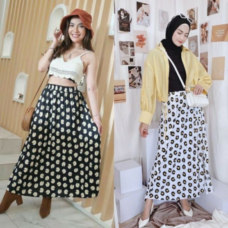ROK PANJANG DAISY / ROK DAISY / ROK BUNGA / BAWAHAN DAISY / BAWAHAN BUNGA / SKIRT DAISY /SKIRT BUNGA