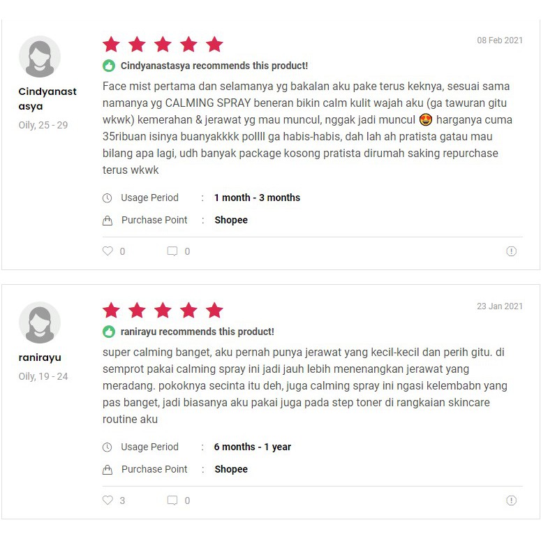 Calming Spray Pratista : Membantu Merawat Wajah yang Berjerawat &amp; Bekasnya