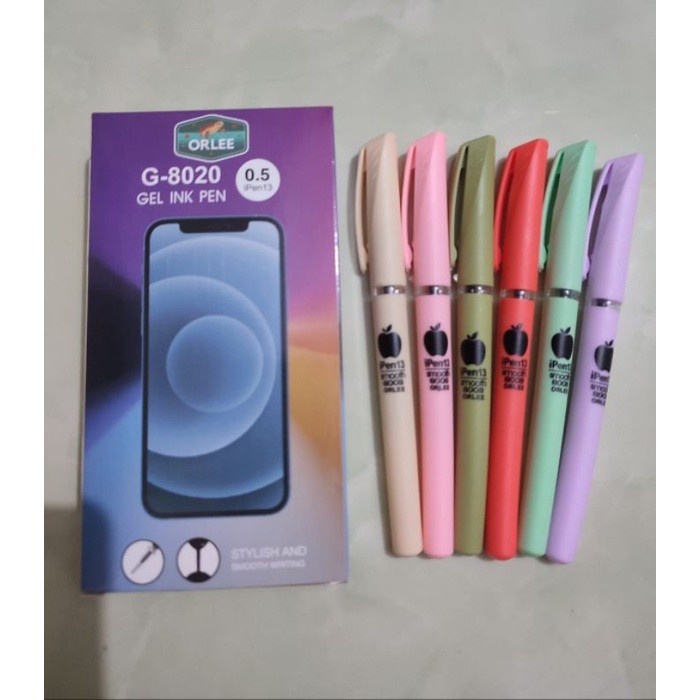 PULPEN PEN GEL IPEN 13 G-8020 BY ORLEE 12PCS