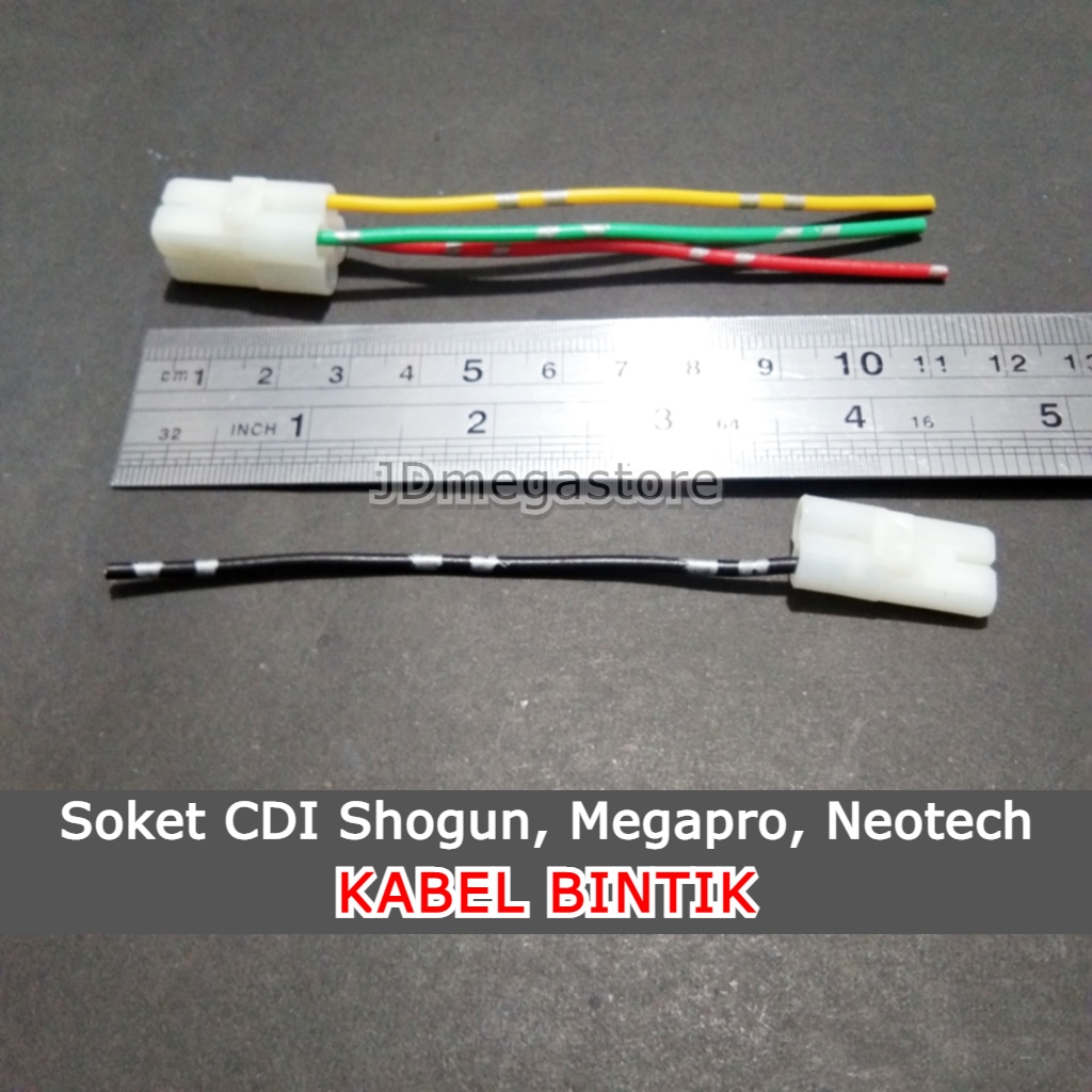 (Grosir/COD) Soket CDI Shogun GL Pro Megapro - KABEL BINTIK