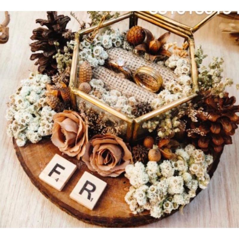 Ring Box Rustic Kotak Cincin Rustic Box Cincin Kotak Perhiasan Box Mahar Tempat Mahar Kotak Mahar