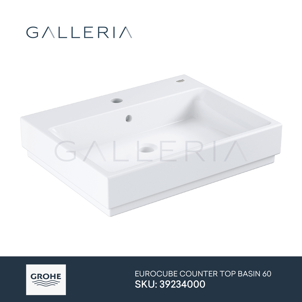 Grohe Eurocube Countertop Basin 60 39234000 / Grohe Wastafel
