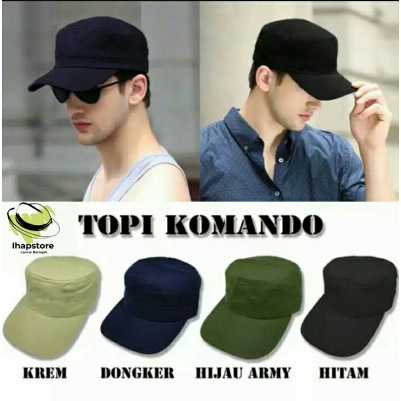 Topi Komando Polos / Topi Komando Army / Topi Tentara Militer
