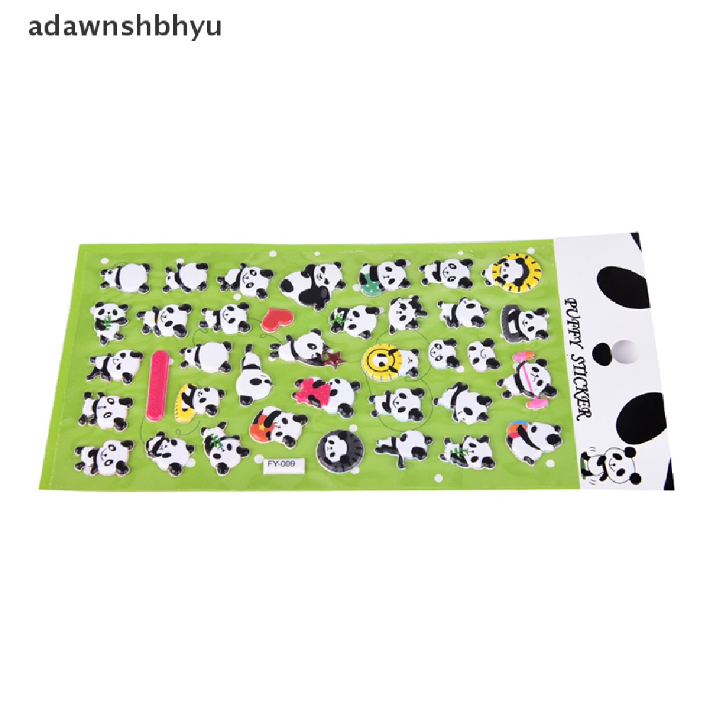 Adawnshbhyu 3D DIY Lucu Panda Diary Album Scrapbooking Memo Pad Gelembung Stiker Dekorasi