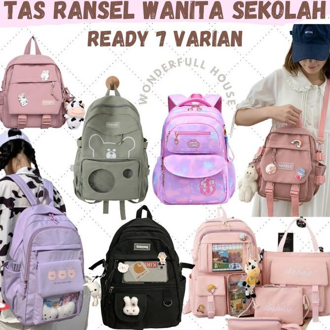Tas Sekolah Anak Perempuan Tas Ransel Wanita Tas Import SD SMP SMA SMK