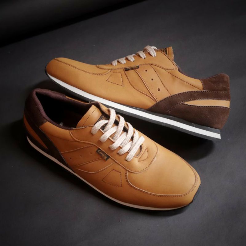 CEVANY JELLAL - Sepatu Sneakers Kulit Pria Asli Leather Sneakers Men Casual Santai Hangout