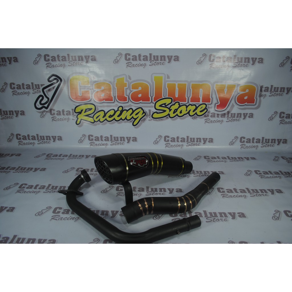 KNALPOT RACING R9 H2 FULL BLACK + HEADER THUNDER 125