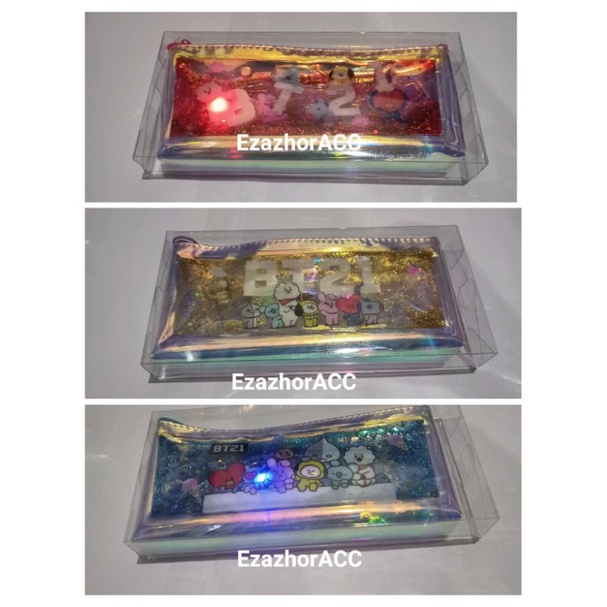 

Tempat pensil BT21/BTS lampu + air