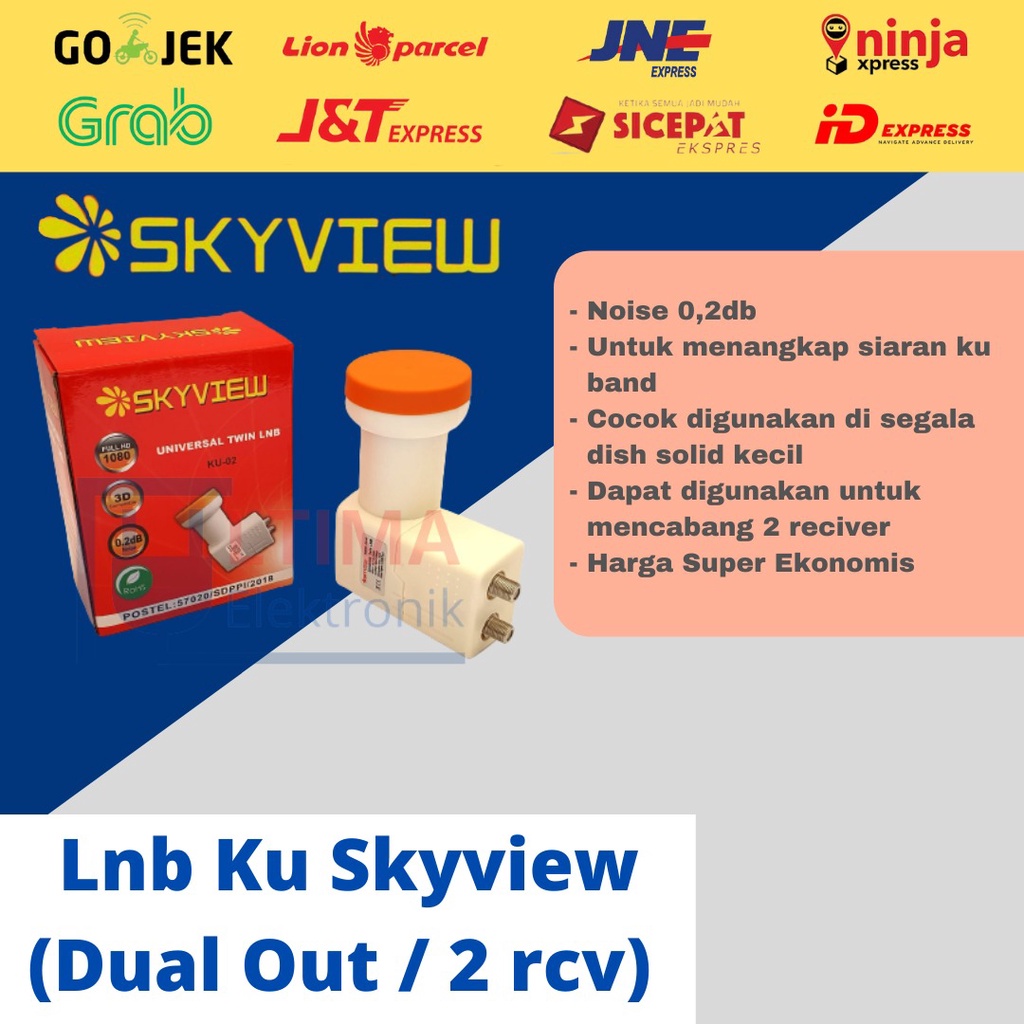 Lnb ku Offset skyview KU 02 dual out DVB S2