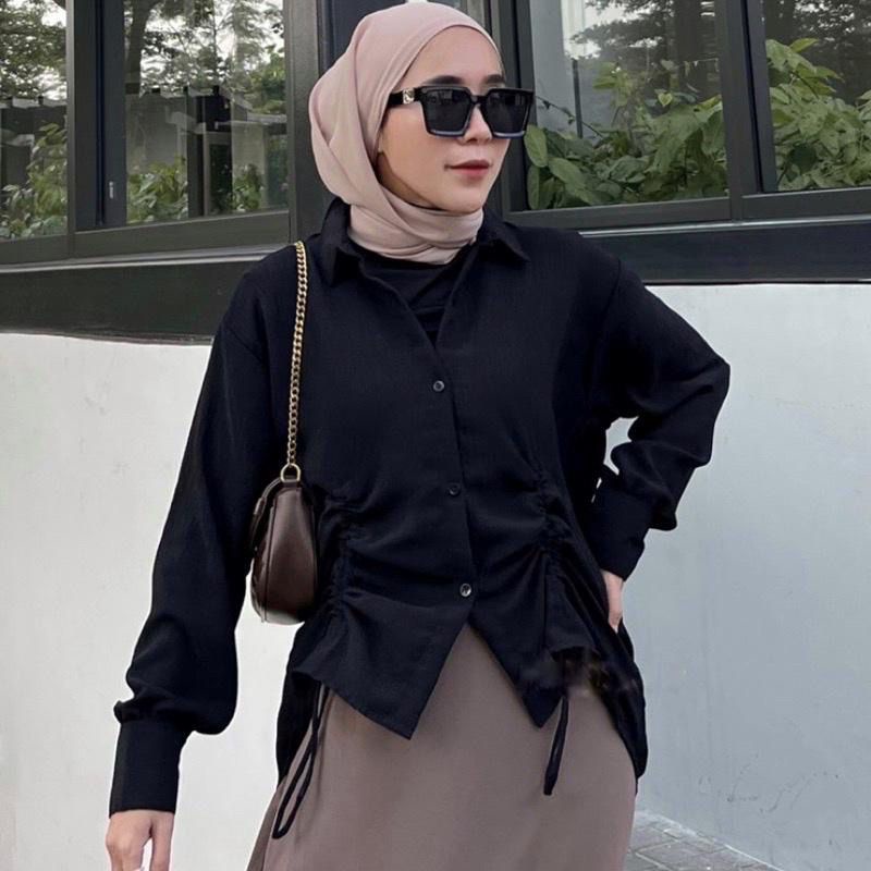 1KG MUAT 5PCS | MEGAN BLOUSE SERUT AIRFLOW CRINKLE HITS OOTD SELEBGRAM FASHION GROSIR WANITA TERMURAH